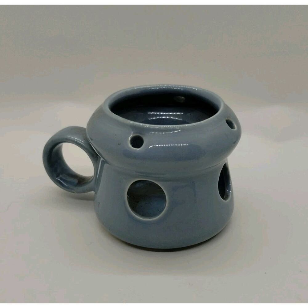 Vintage 1987 The Love Mug Inc. Tea Light Holder - No Glass Insert - Country Blue